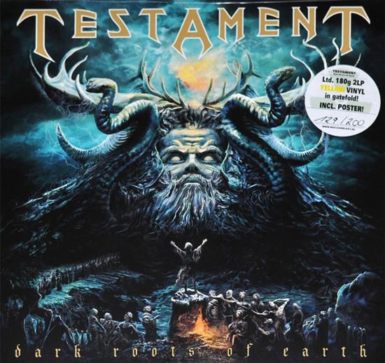 Testament - Dark Roots Of Earth Gatefold + Poster Yellow Vinyl Handnumbered Of 200