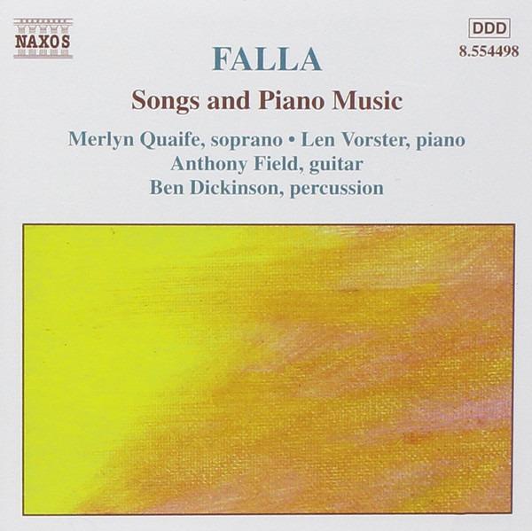 Falla, Manuel De/ Quaife - Songs And Piano Music