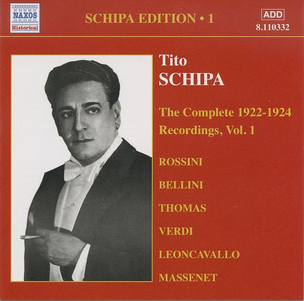 Schipa, Tito - The Complete 1922-1924 Recordings, Vol. 1