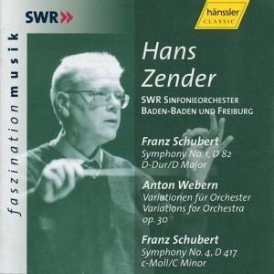 Zender, Hans / Schubert / Webern - Symphonie Nr.1+4 / Variationen