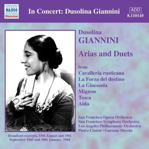 Giannini, Dusolina - Arias And Duets VERDI PUCCINI MASCAGNI
