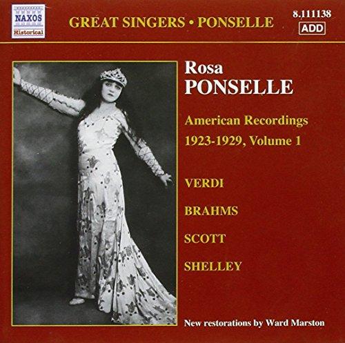 VERDI BRAHMS / Ponselle, Rosa - American Recordings Vol. 1