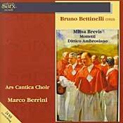 Bettinelli (Berrini) - Missa brevis, Mottetti, Dittico ambrosiano